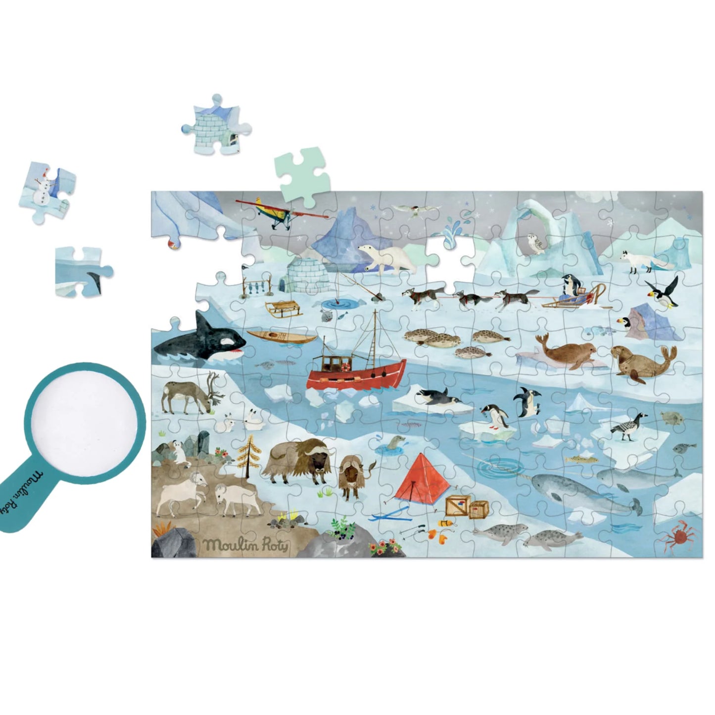 Puzzle Explorador El Glaciar 96 pzas Moulin Roty
