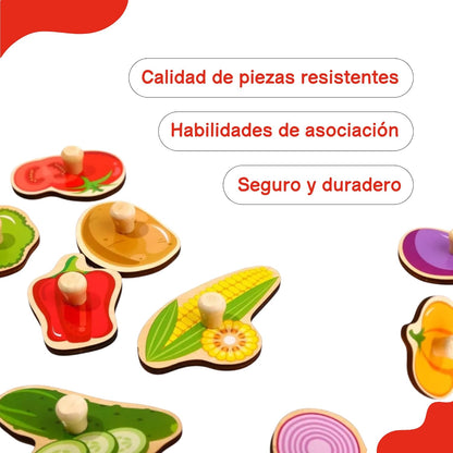 Puzzle encastre vegetales Tooky Toy