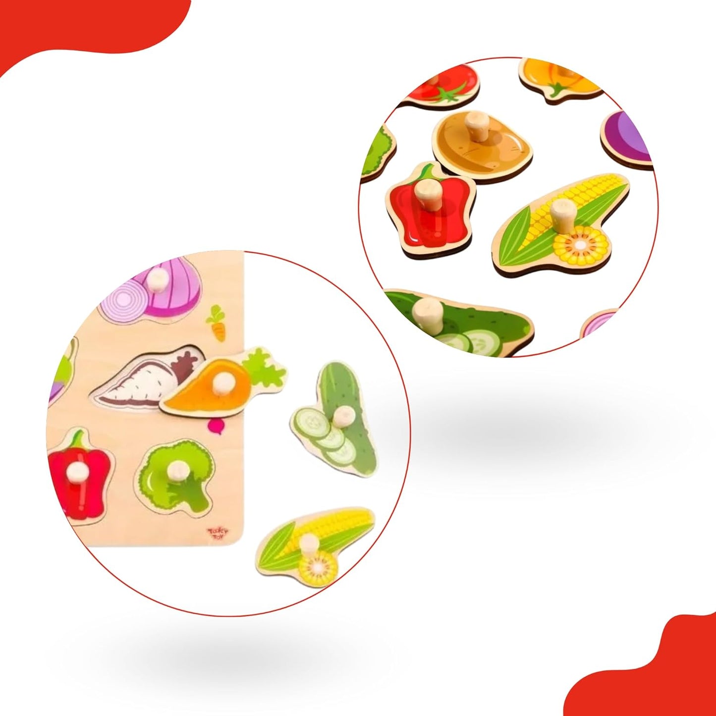 Puzzle encastre vegetales Tooky Toy