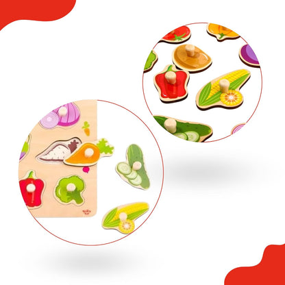 Puzzle encastre vegetales Tooky Toy