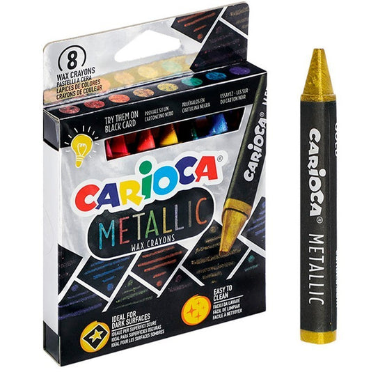 Crayolas de cera metalizados (x8) Carioca