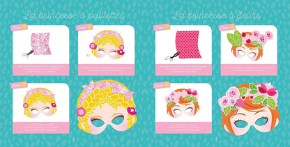 Kit para hacer máscaras de papel de princesas Auzou