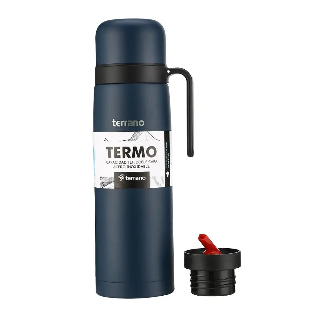 Termo 1Lt. Manija Rígida - Azul Opaco
