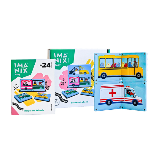 Imanix Baby Beeps & Wheels 12 piezas Puzzles Braintoys