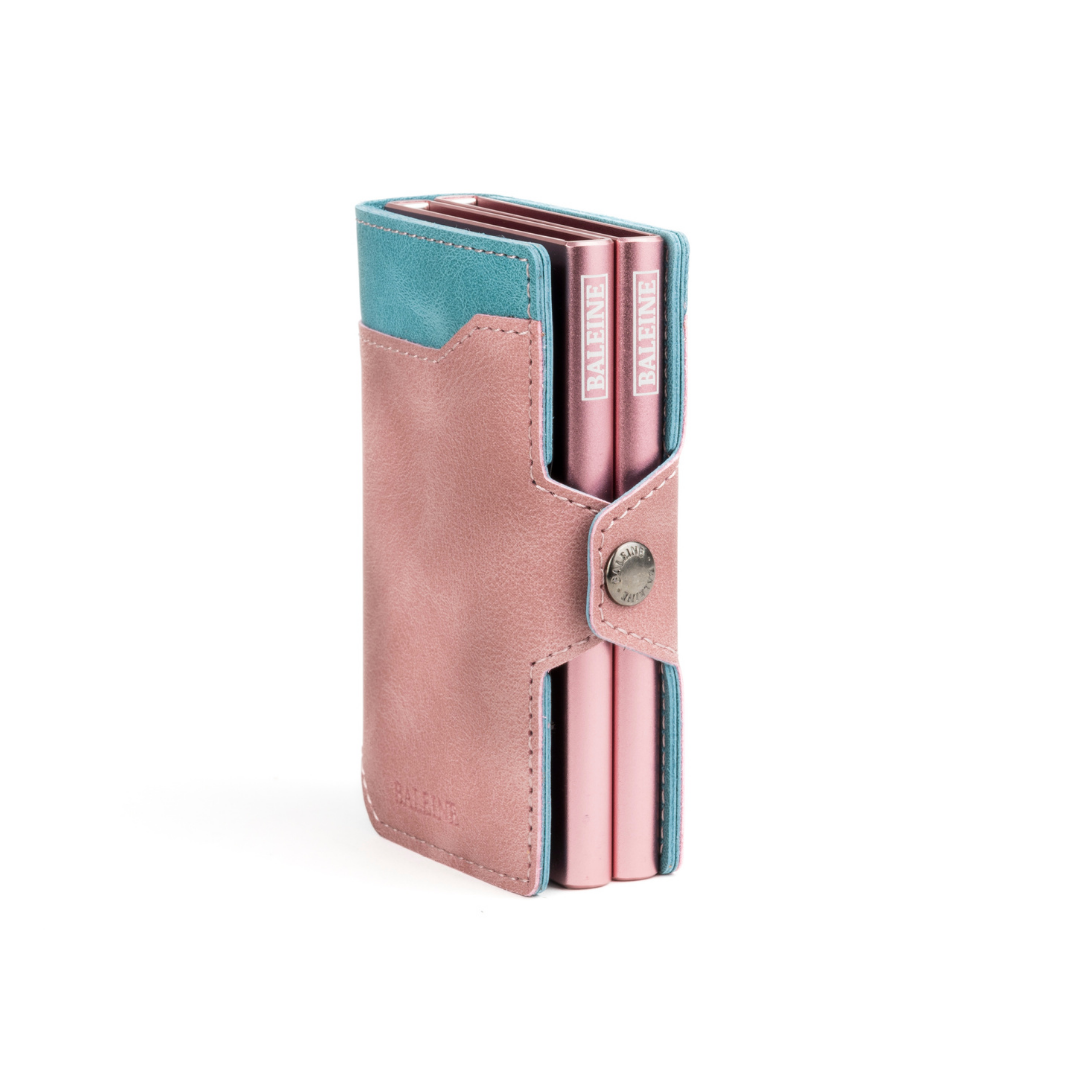 Billetera Double Alabama - Aqua Rose