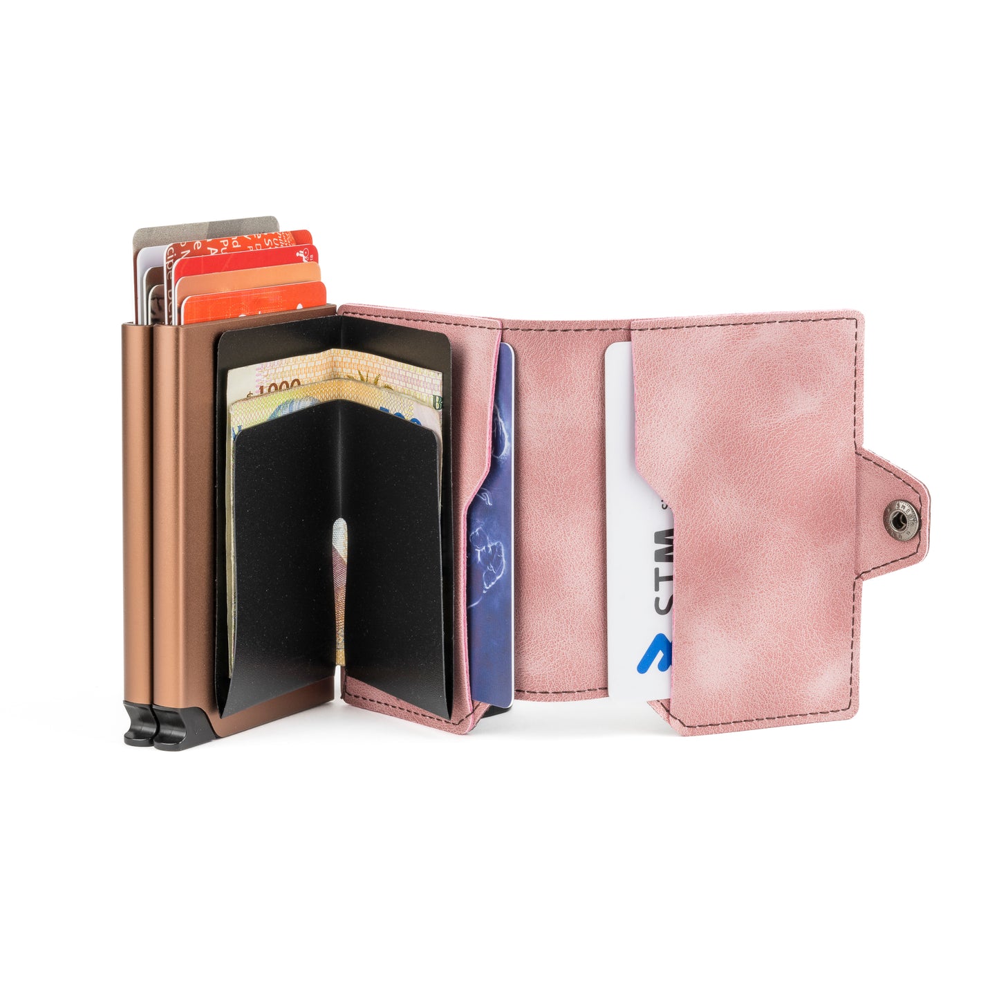 Billetera Double Alabama - Rose Brown