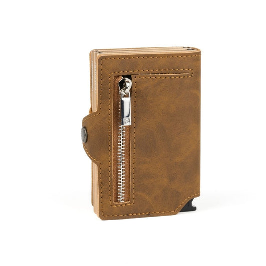 Billetera Double Kansas Zipper - Golden Brown