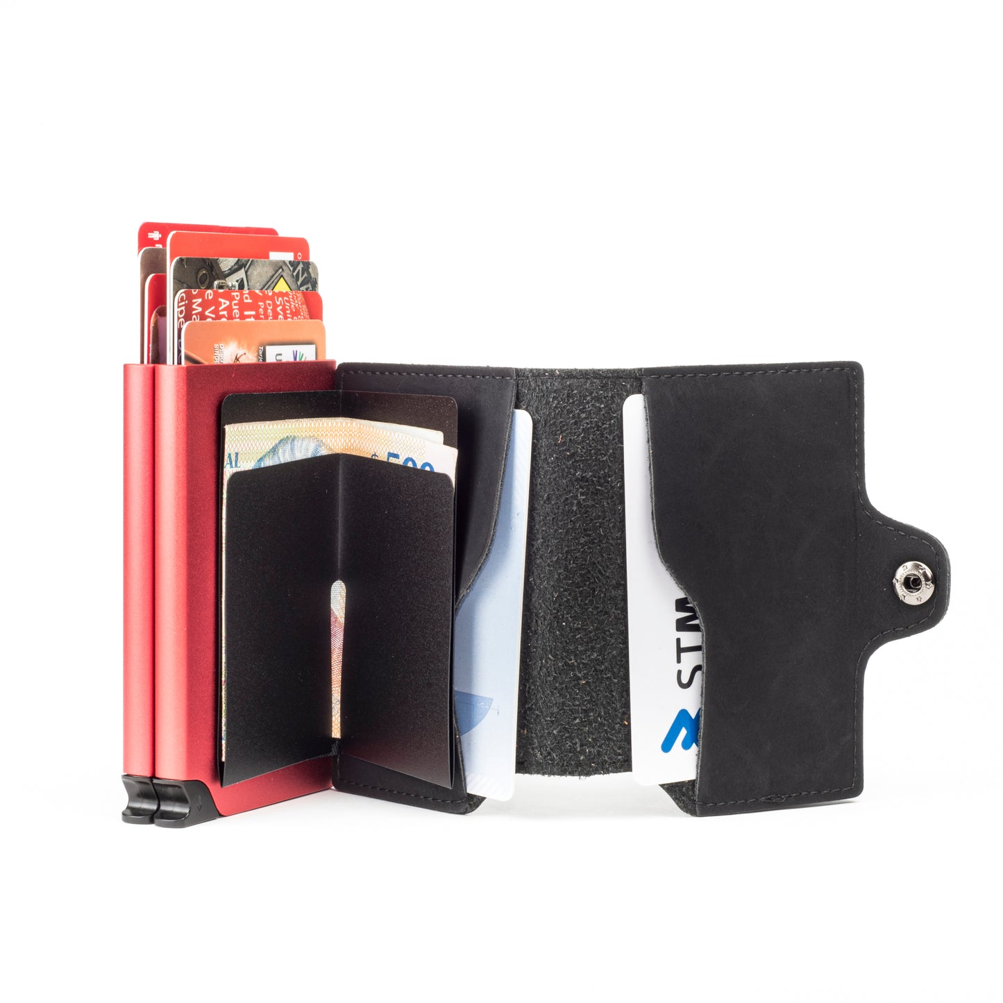 Billetera Double Kansas - Dark Red