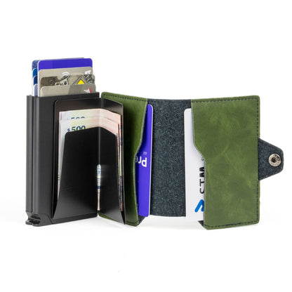 Billetera Double Kansas Zipper - Army Green