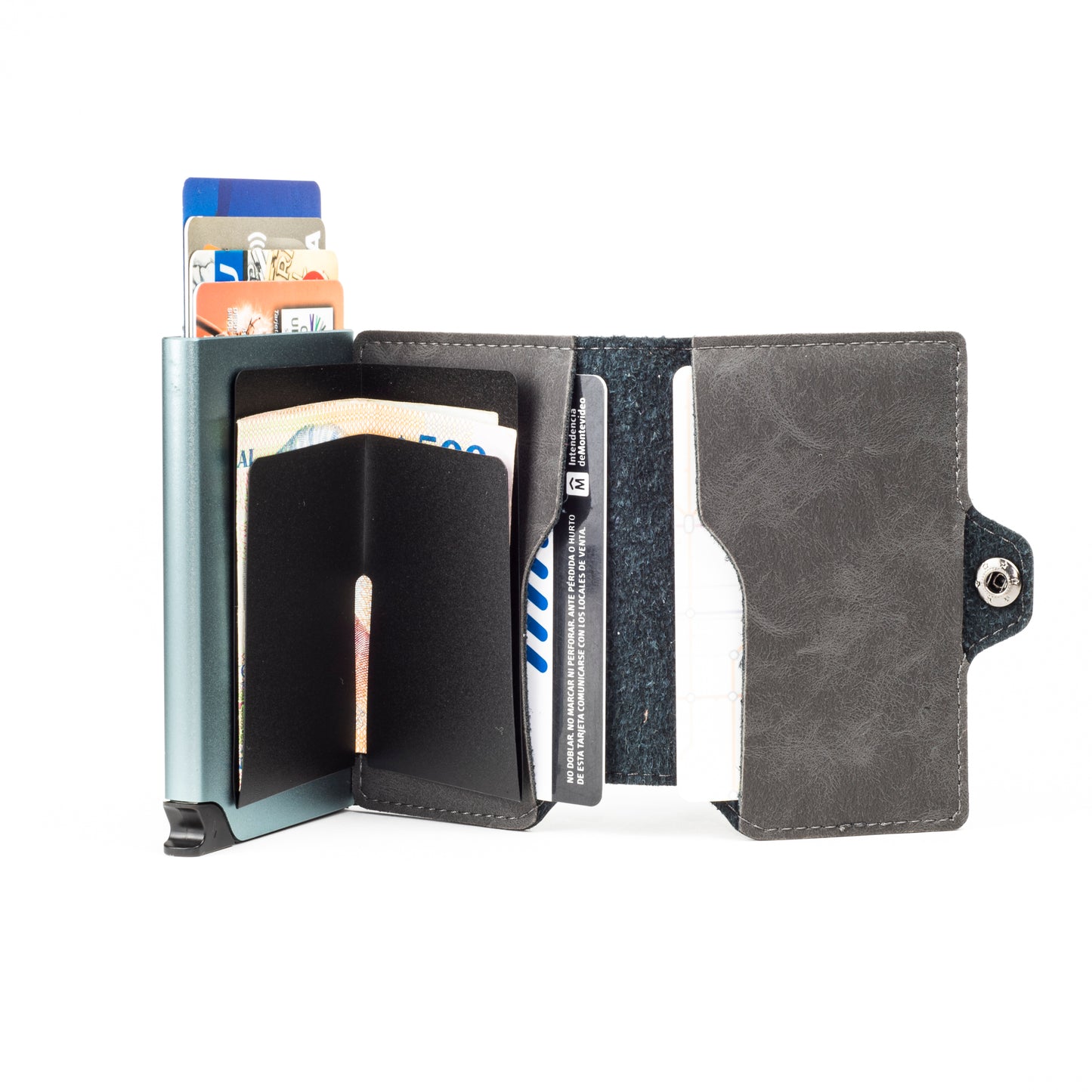 Billetera Kansas Zipper - Space Grey