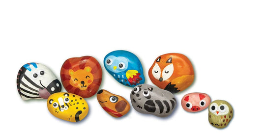 Kit para pintar y diseñar animales en las rocas 4M