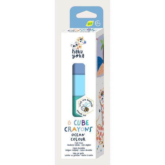 Crayolas Cubo Haku Yoka Colores Océano (x6) Avenir