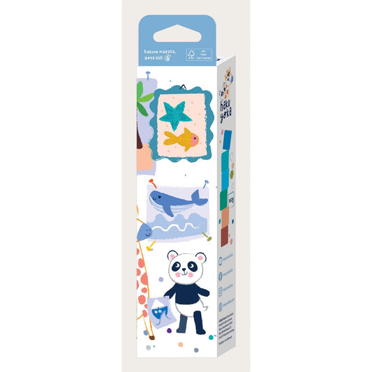 Crayolas Cubo Haku Yoka Colores Océano (x6) Avenir