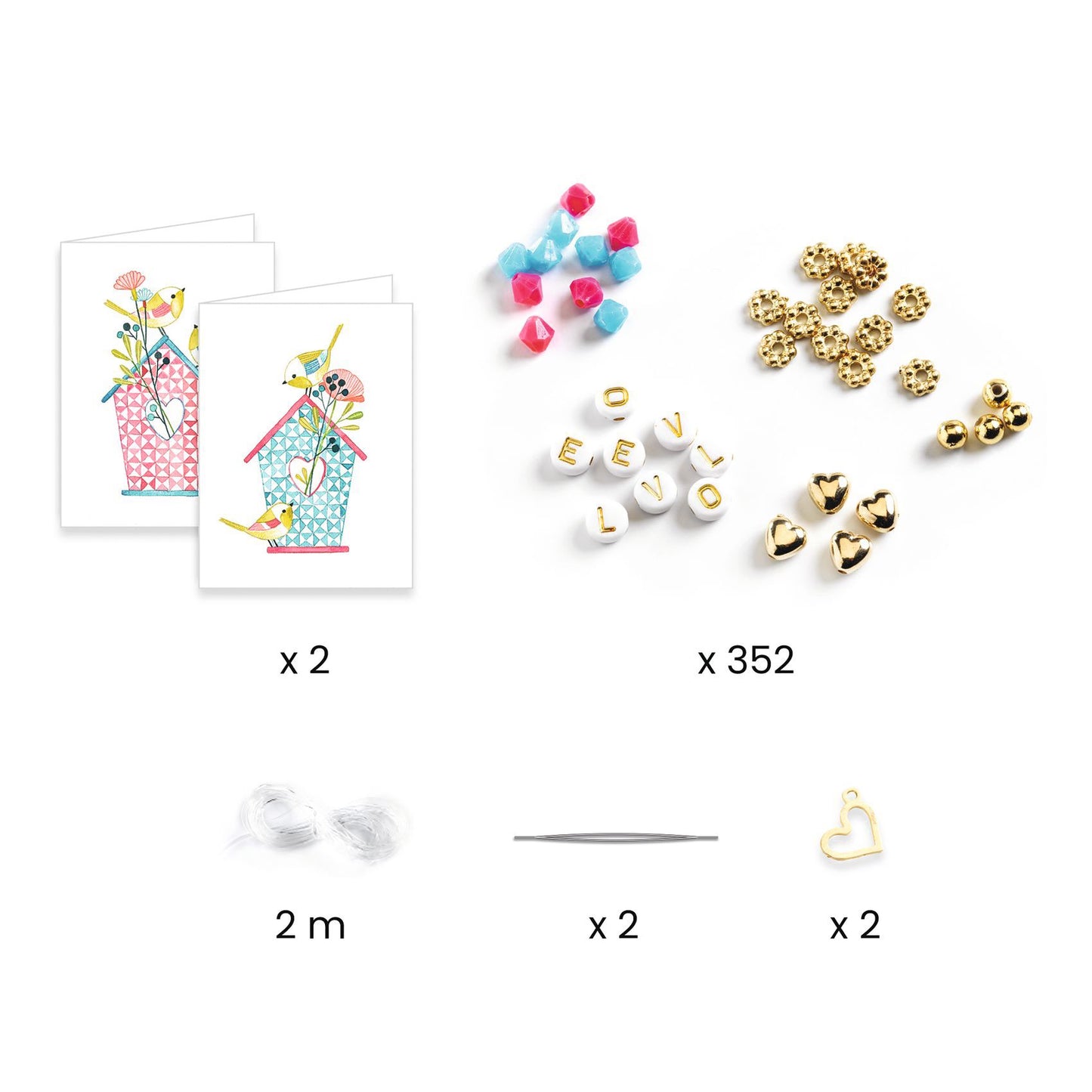 Kit bijouterie para hacer pulseras con mensajes Djeco