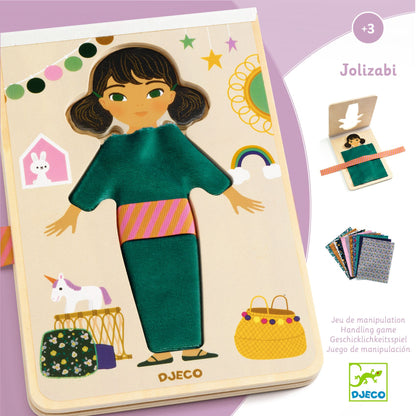 Juego madera vestir a la muñeca Djeco