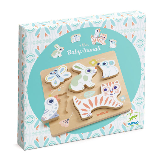 Puzzle de madera Baby-Animali Djeco