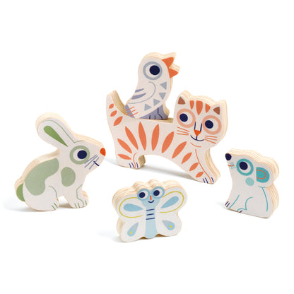 Puzzle de madera Baby-Animali Djeco