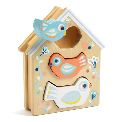 Casa de pajaritos encastre Baby Birdy Djeco