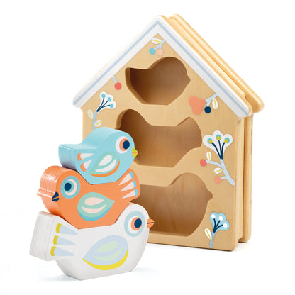 Casa de pajaritos encastre Baby Birdy Djeco