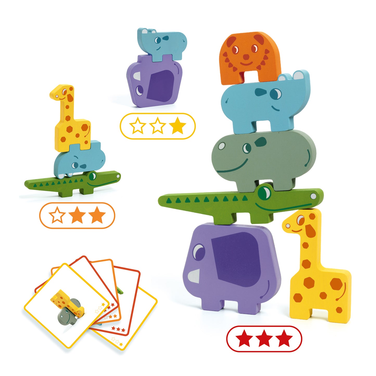 Juego de equilibrio animales madera - Ze Totanimo Djeco