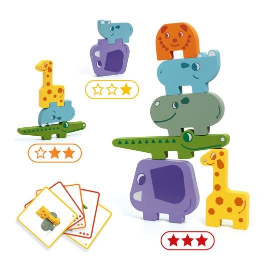 Juego de equilibrio animales madera - Ze Totanimo Djeco