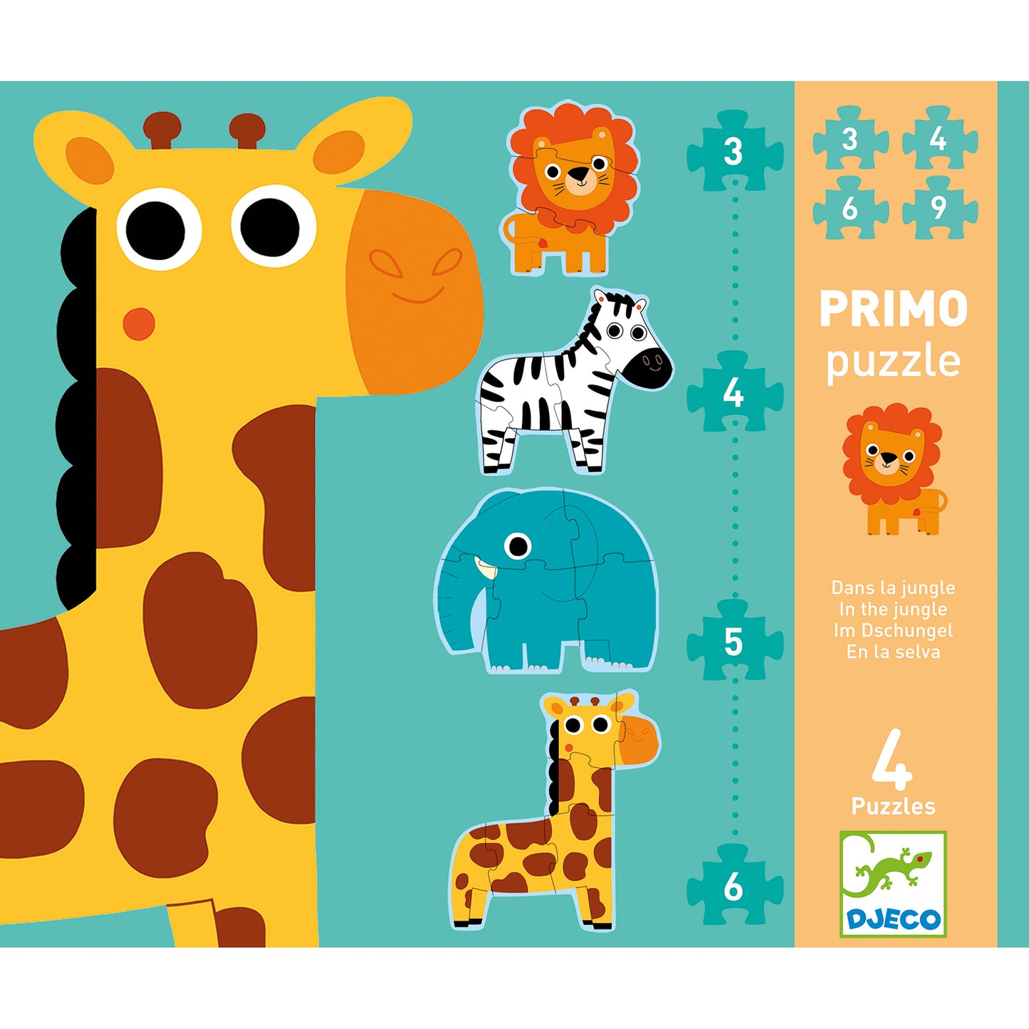 Puzzle Primo en la jungla 18 pzas Djeco
