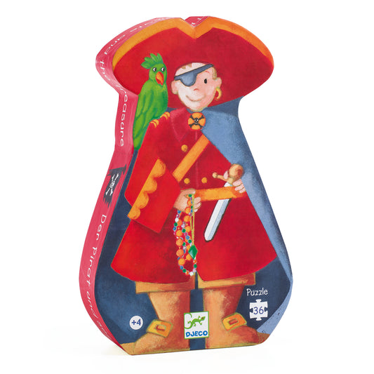 Puzzle silueta Pirata y su tesoro 36 pzas Djeco