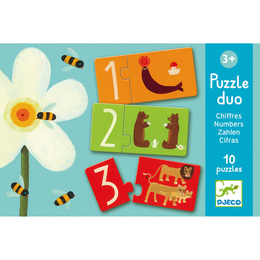 Puzzle duo Números 20 pzas Djeco