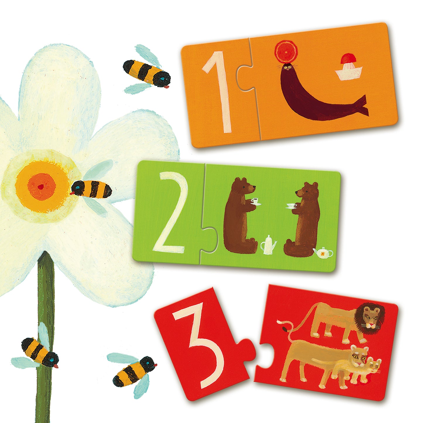 Puzzle duo Números 20 pzas Djeco