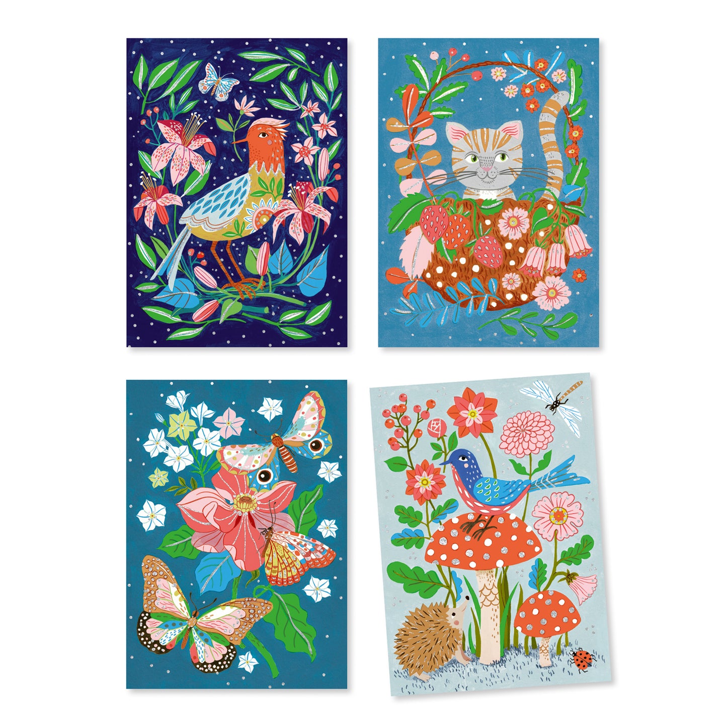 Set para Colorear con glitter Animales en el Jardín Djeco