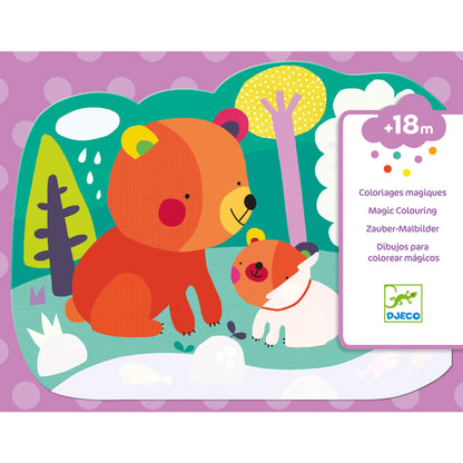 Dibujos para colorear mágicos - Escondido en el Bosque Djeco