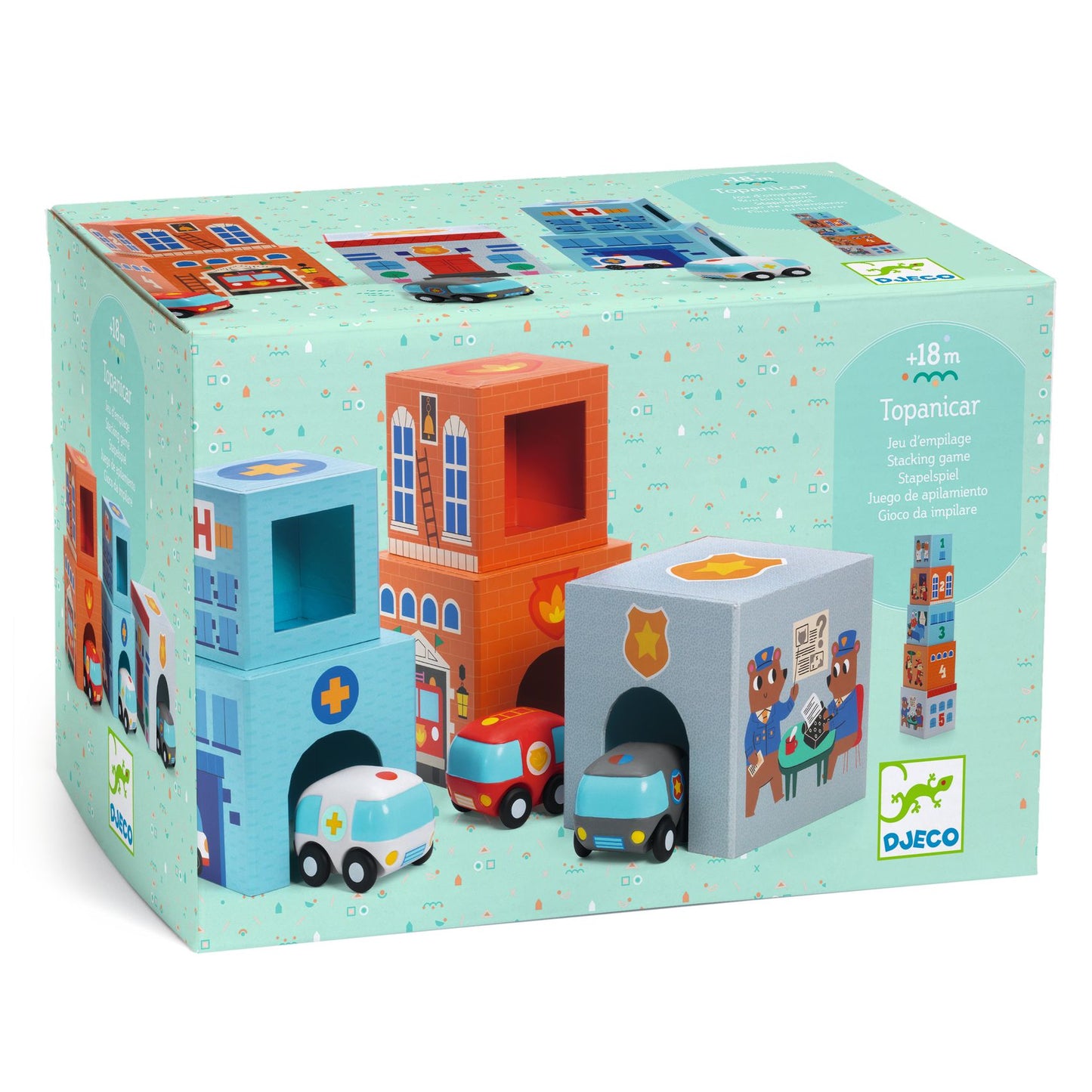 Juego cubos apilables Topanicar Djeco