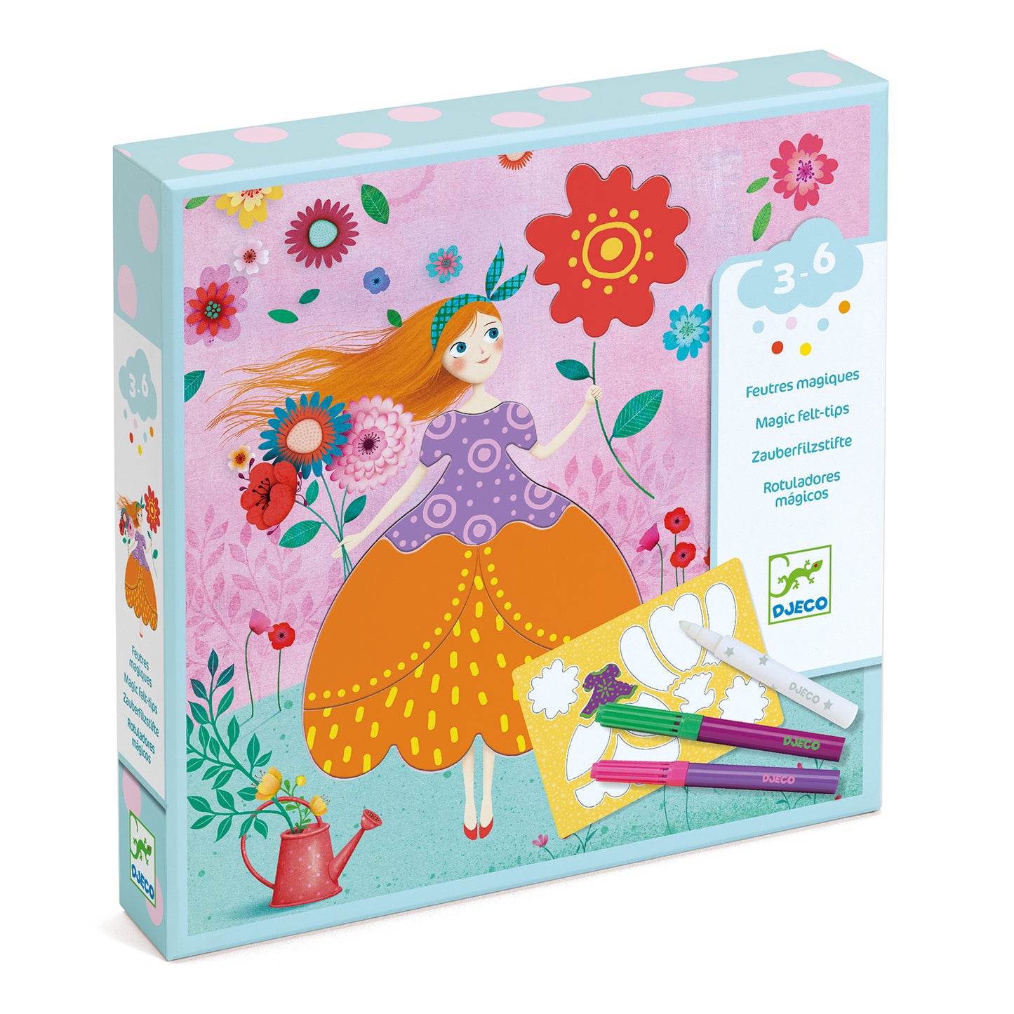 Set manualidades diseña vestidos + rotuladores mágicos Djeco