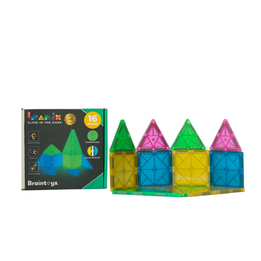 Imanix 16 pzas brilla en la oscuridad Braintoys