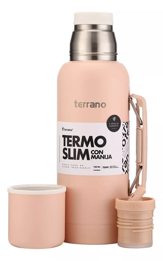 Termo Slim 750ml con Manija - Rosa