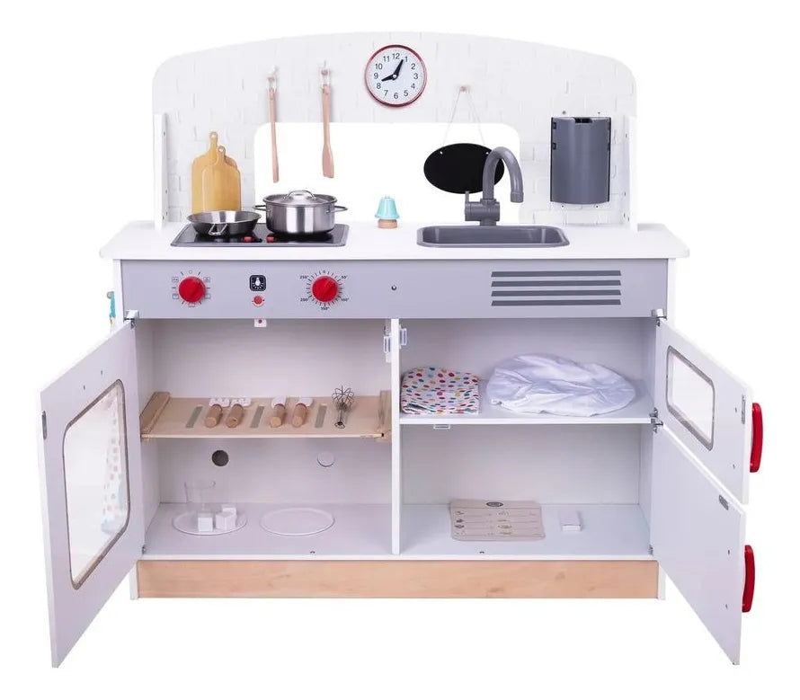 Cocina XL con comedor y accesorios madera
