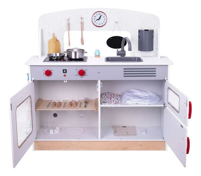 Cocina XL con comedor y accesorios madera