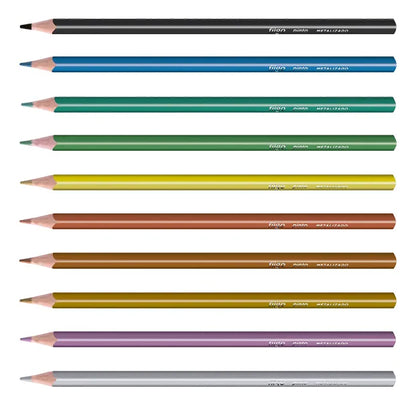 Lápices de colores Pinto Metalizado (x10) Filgo
