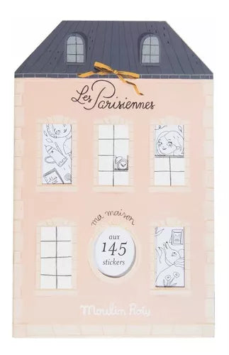 Libro para colorear con stickers "Las Parisinas" by Moulin Roty