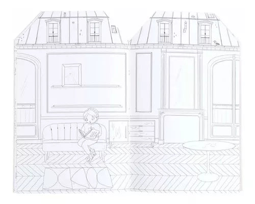 Libro para colorear con stickers "Las Parisinas" by Moulin Roty