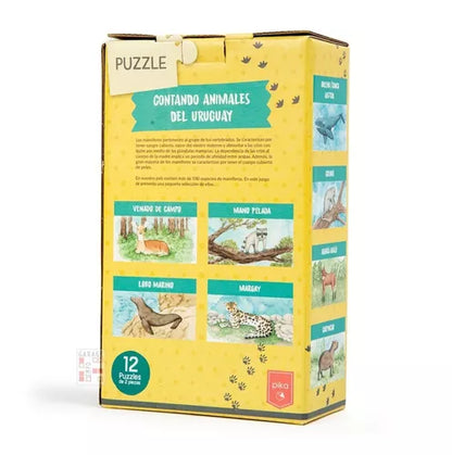 Puzzle contando animales del Uruguay Pika