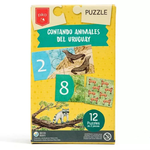 Puzzle contando animales del Uruguay Pika