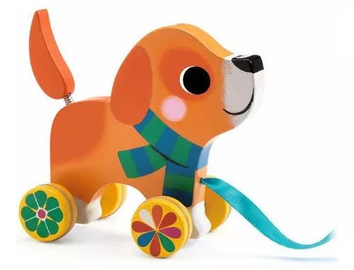 Perro de arrastre madera Lou Djeco