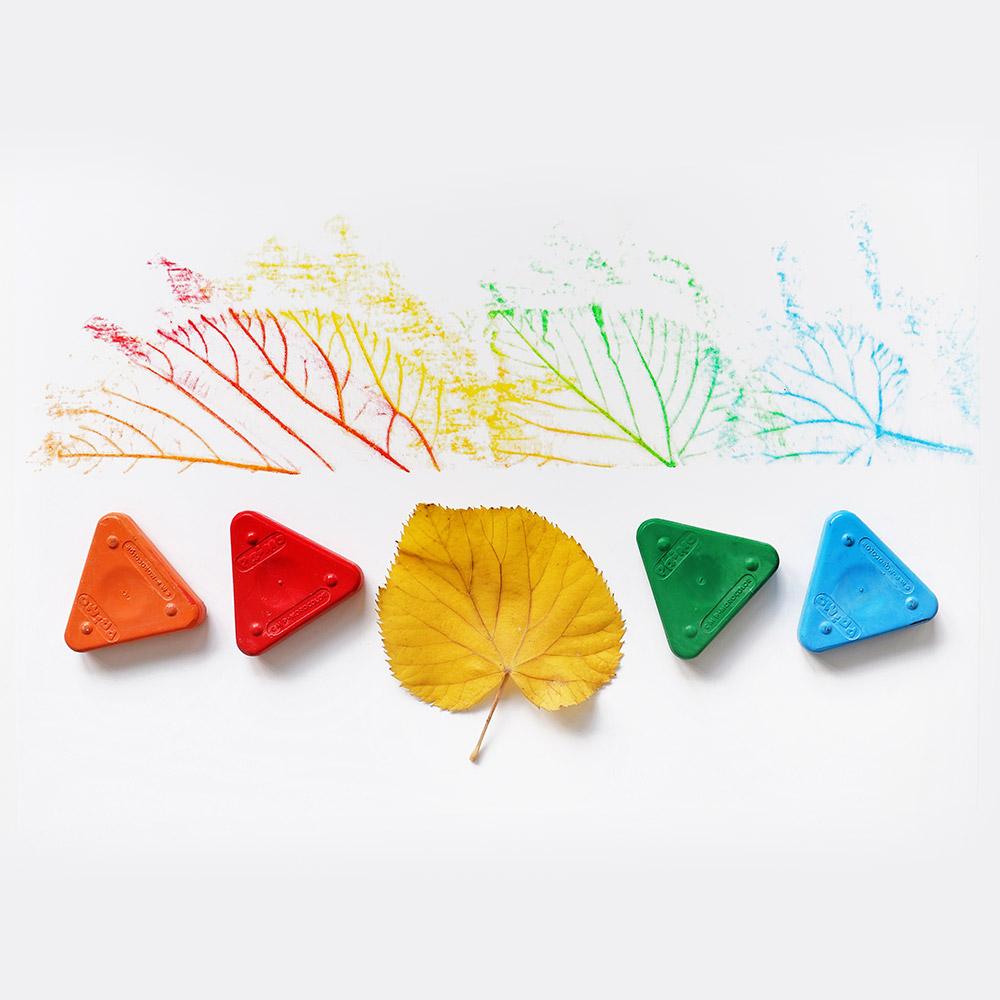 Crayolas triangulares de cera con oro y plata (x12) Primo