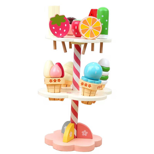 Stand de helados y dulces de madera