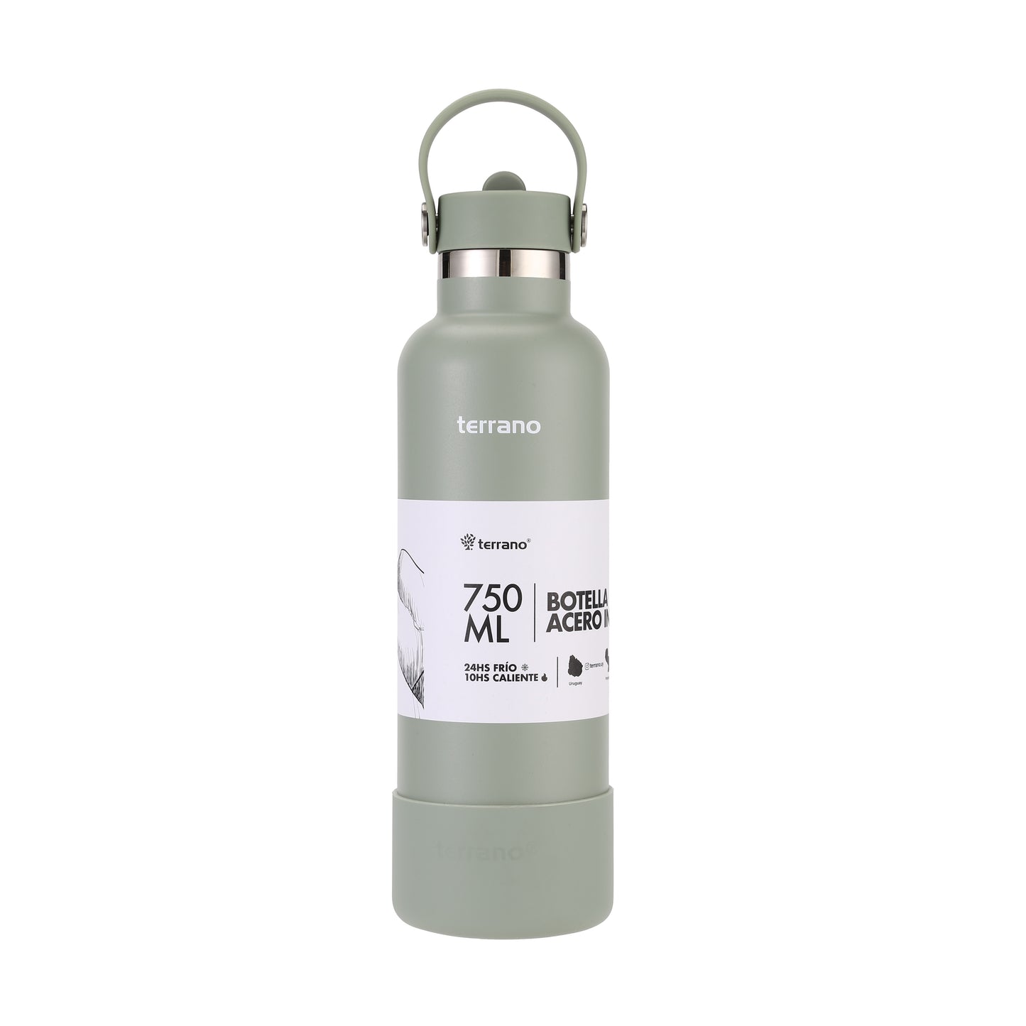 Botella Térmica Con Pico 750ml - Oliva