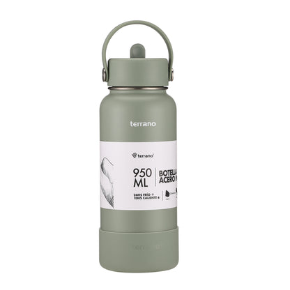 Botella Térmica Con Pico 950ml - Oliva