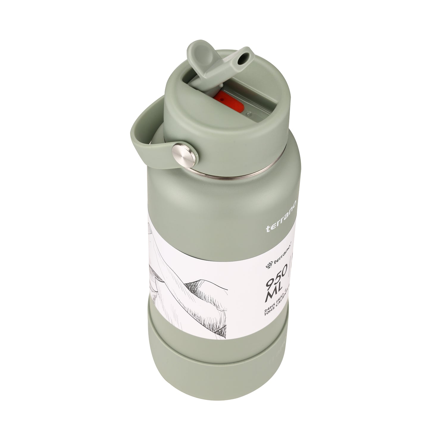 Botella Térmica Con Pico 950ml - Oliva
