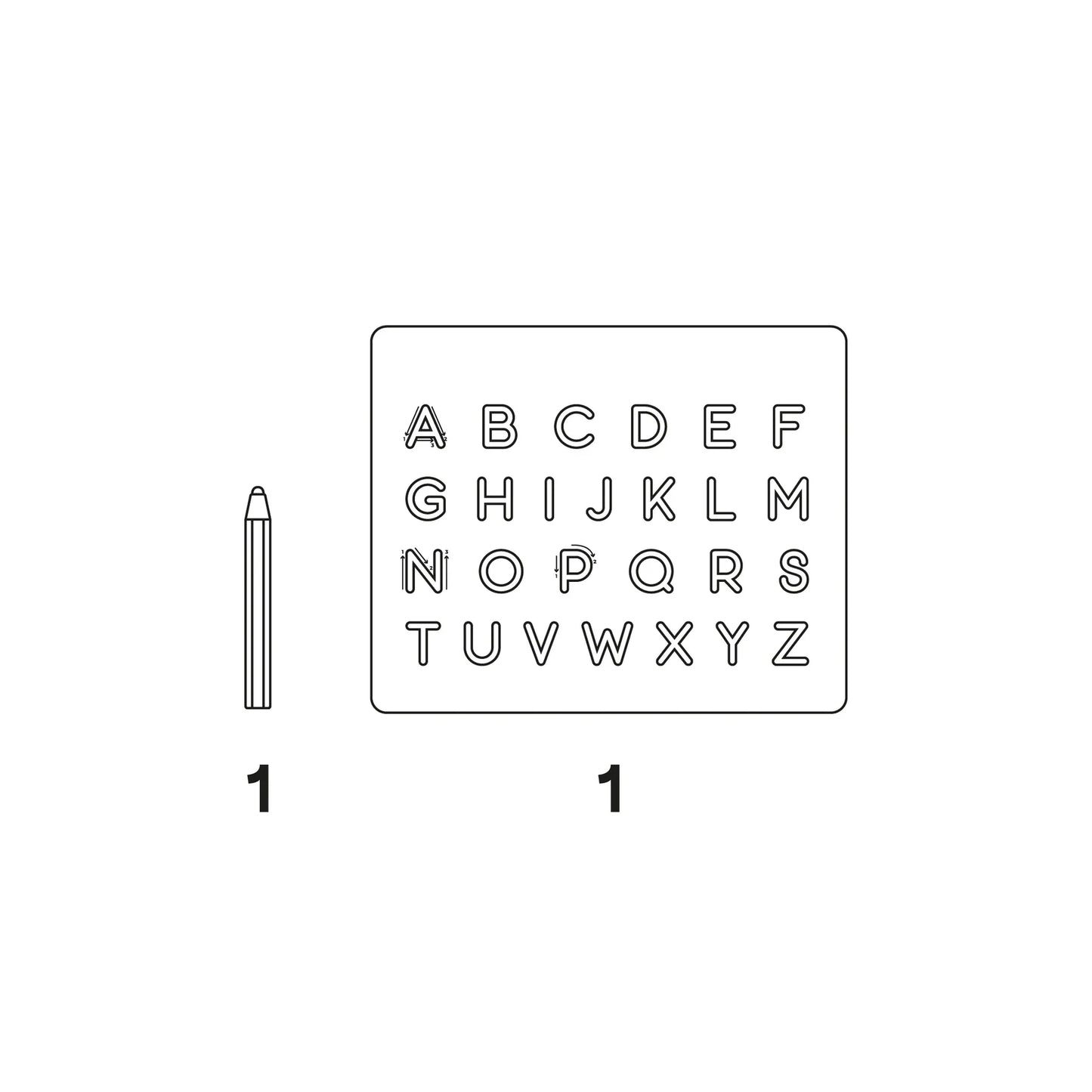 Tablero magnético Imapad Duo Letras y Números Braintoys