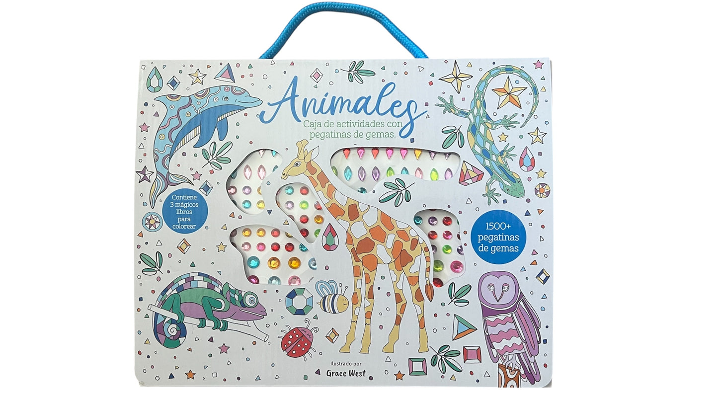 Caja De Actividades Con Pegatinas De Gemas - Animales